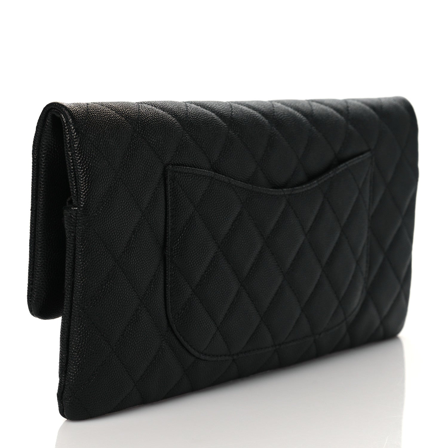 Chanel Caviar Quilted Flap Clutch Black 3 of 10