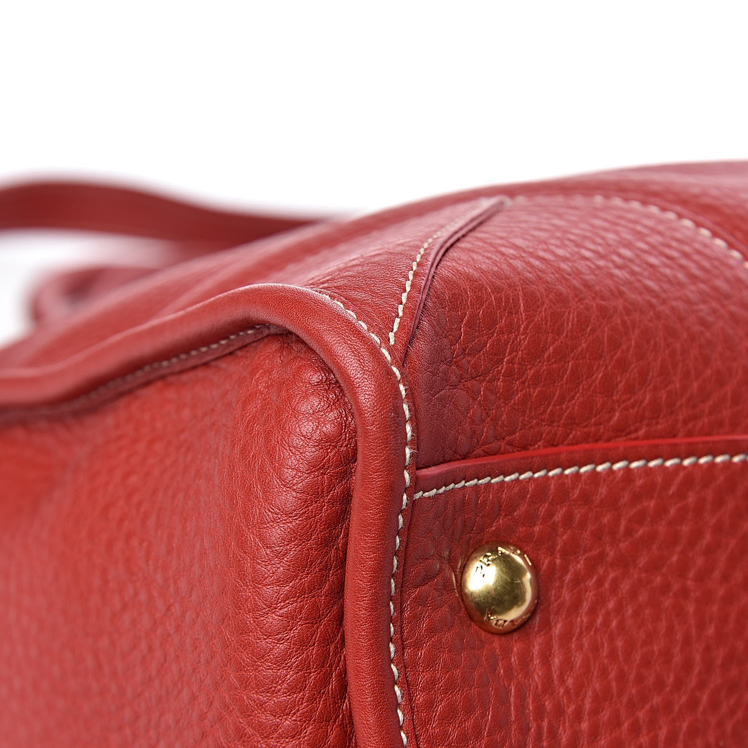 Prada Vitello Daino Satchel Fuoco 10 of 13