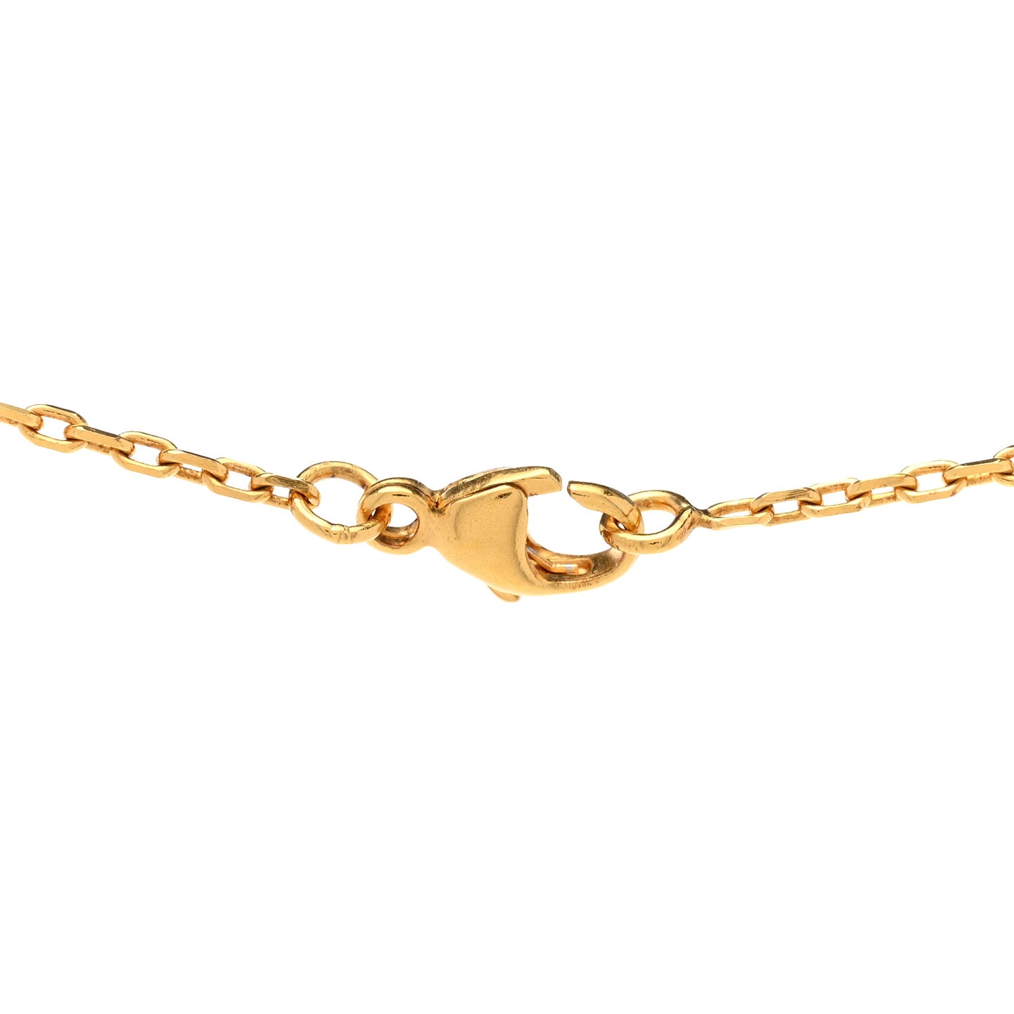 Lacquered Gold Mini Pop H Pendant Necklace Orange