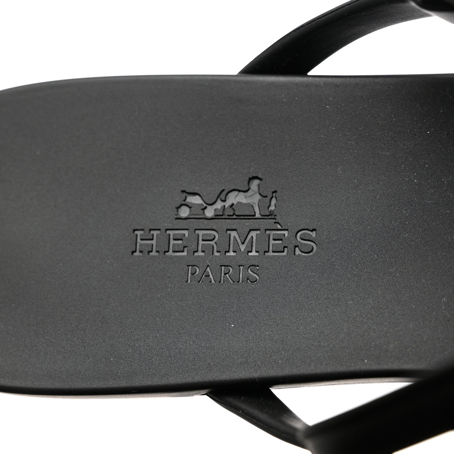 Hermes Rubber Womens Egerie Sandals 37 Black 8 of 8