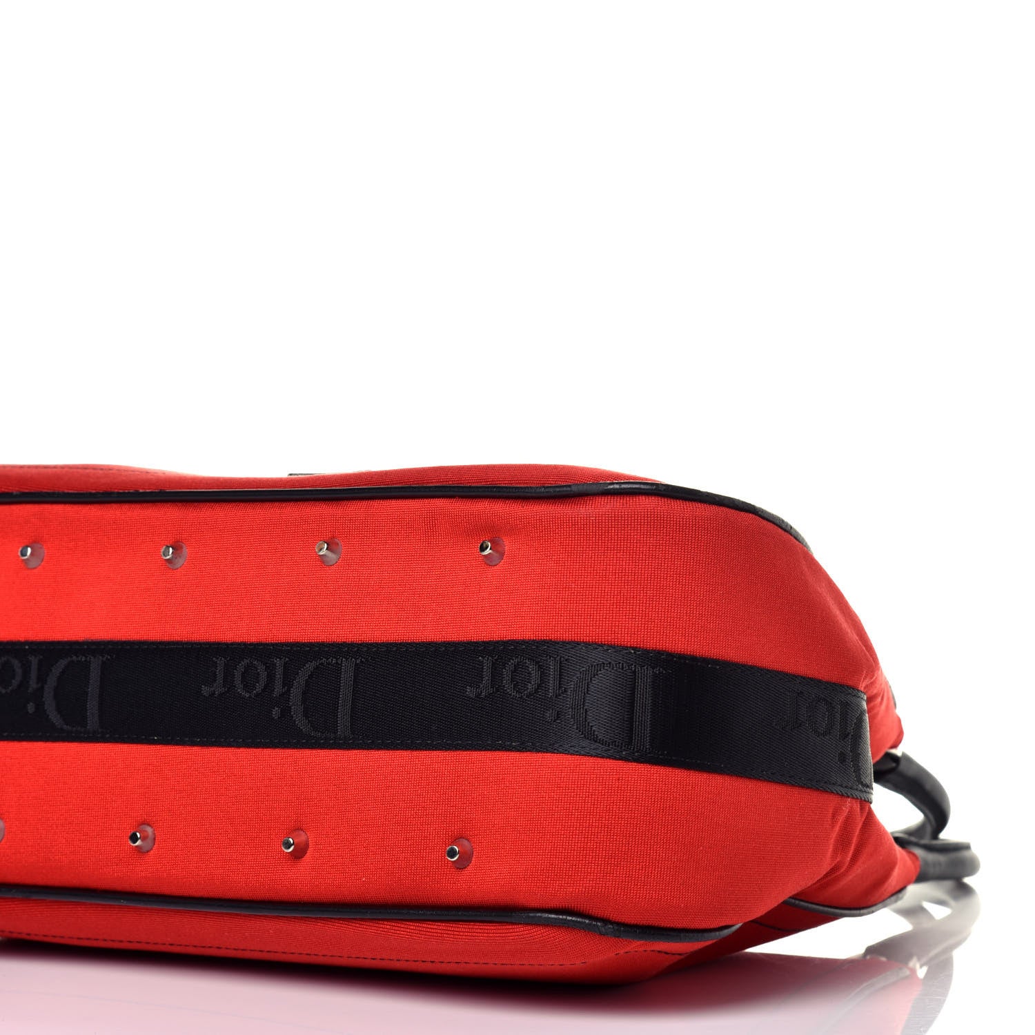 Christian Dior Satin Crystal Hardcore Shoulder Bag Red 7 of 7