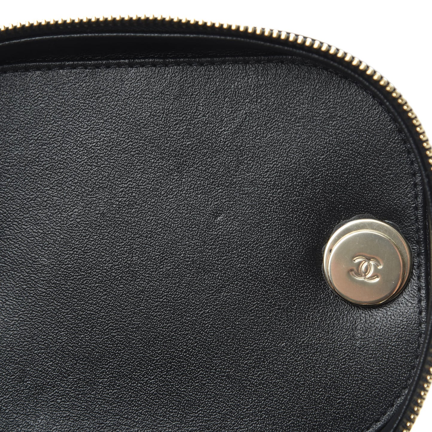 Lambskin Quilted Trendy Vanity Case Black