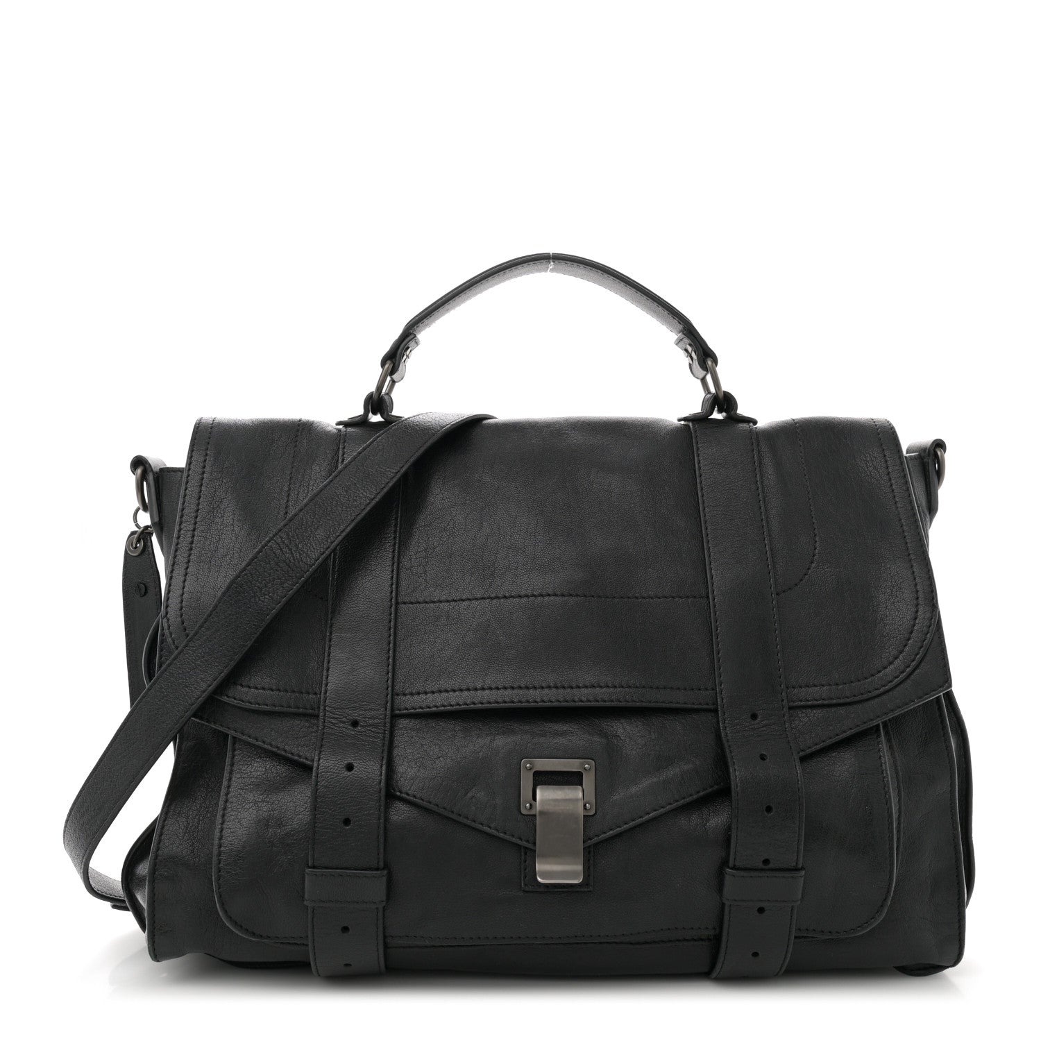 Proenza Schouler Lambskin PS1 Large Satchel Black 1 of 11