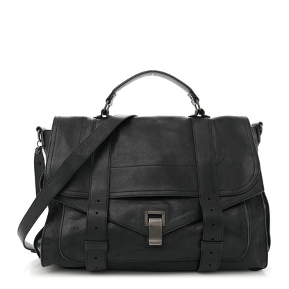 Proenza Schouler Lambskin PS1 Large Satchel Black 1 of 11