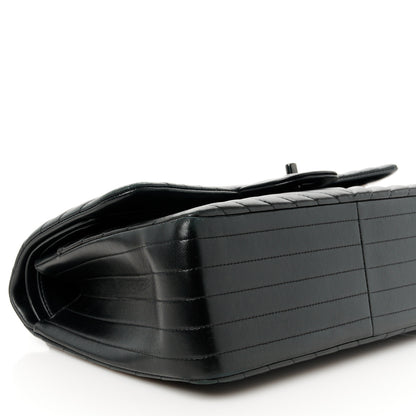 Chanel Lambskin Chevron Quilted Jumbo Double Flap So Black 10 of 11