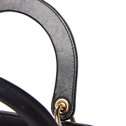 Christian Dior Lambskin Cannage Medium Lady Dior Black 10 of 21