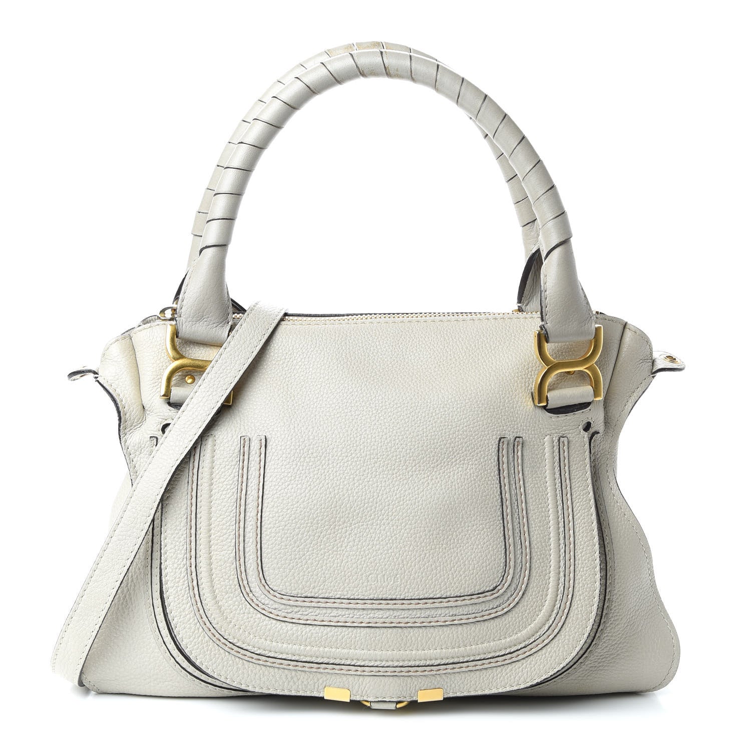 Chloe Calfskin Medium Marcie Satchel Dove 1 of 13