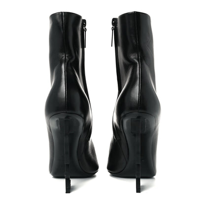 Saint Laurent Calfskin Opyum Ankle Boots 39.5 Black 6 of 11