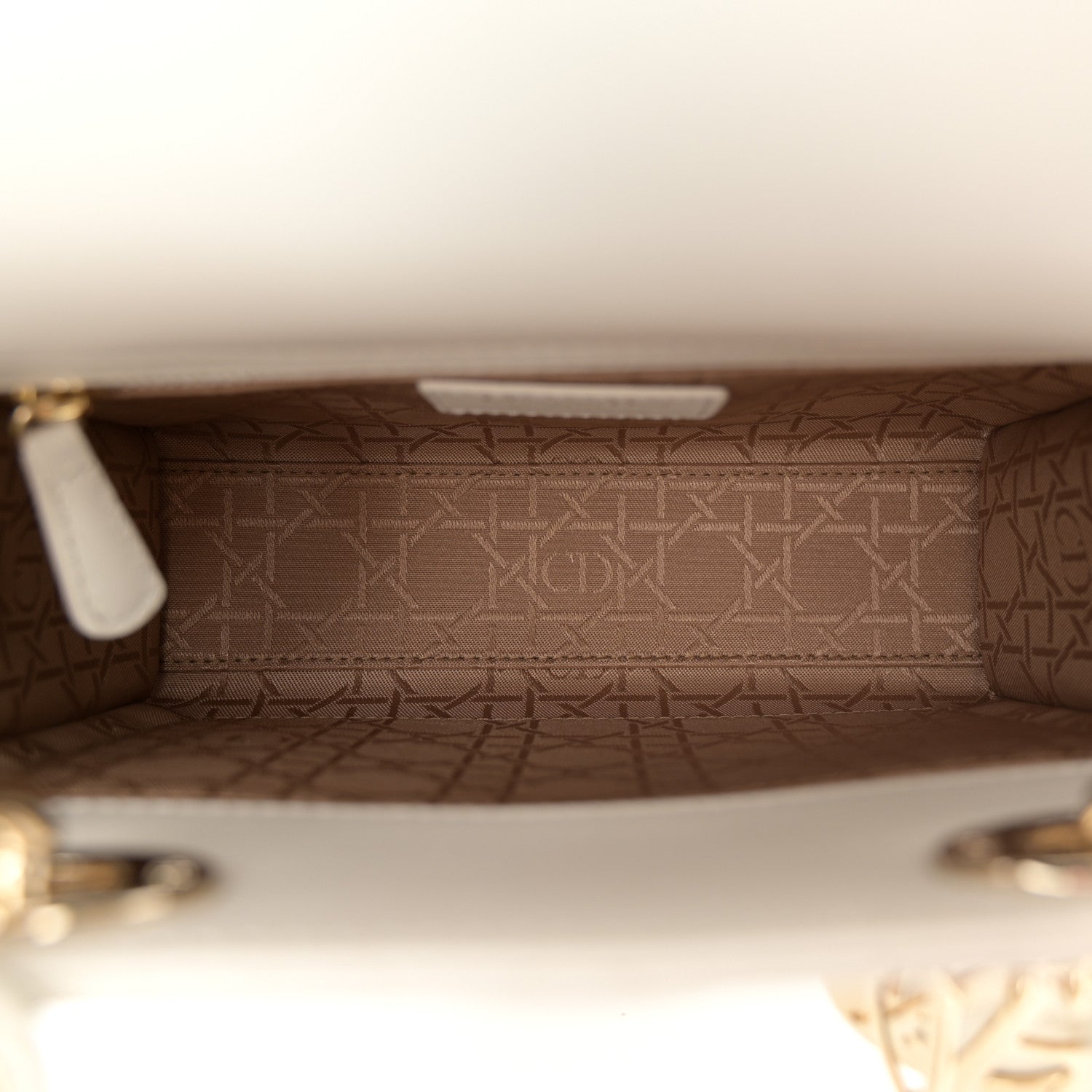 Christian Dior Lambskin Cannage Small My ABCDior Lady Dior White 5 of 10
