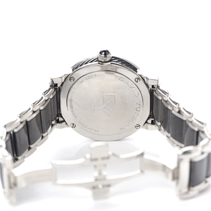 David Yurman Stainless Steel Ceramic Diamond Bezel 38mm Classic Quartz Watch Black 5 of 5