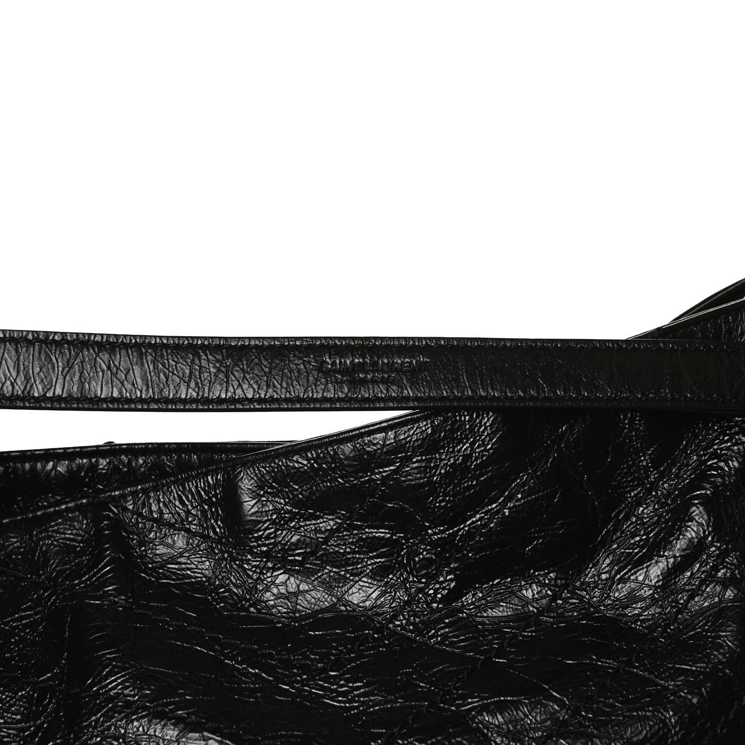 Saint Laurent Crinkled Calfskin Matelasse Monogram Large Niki Shopper Tote Black 11 of 16