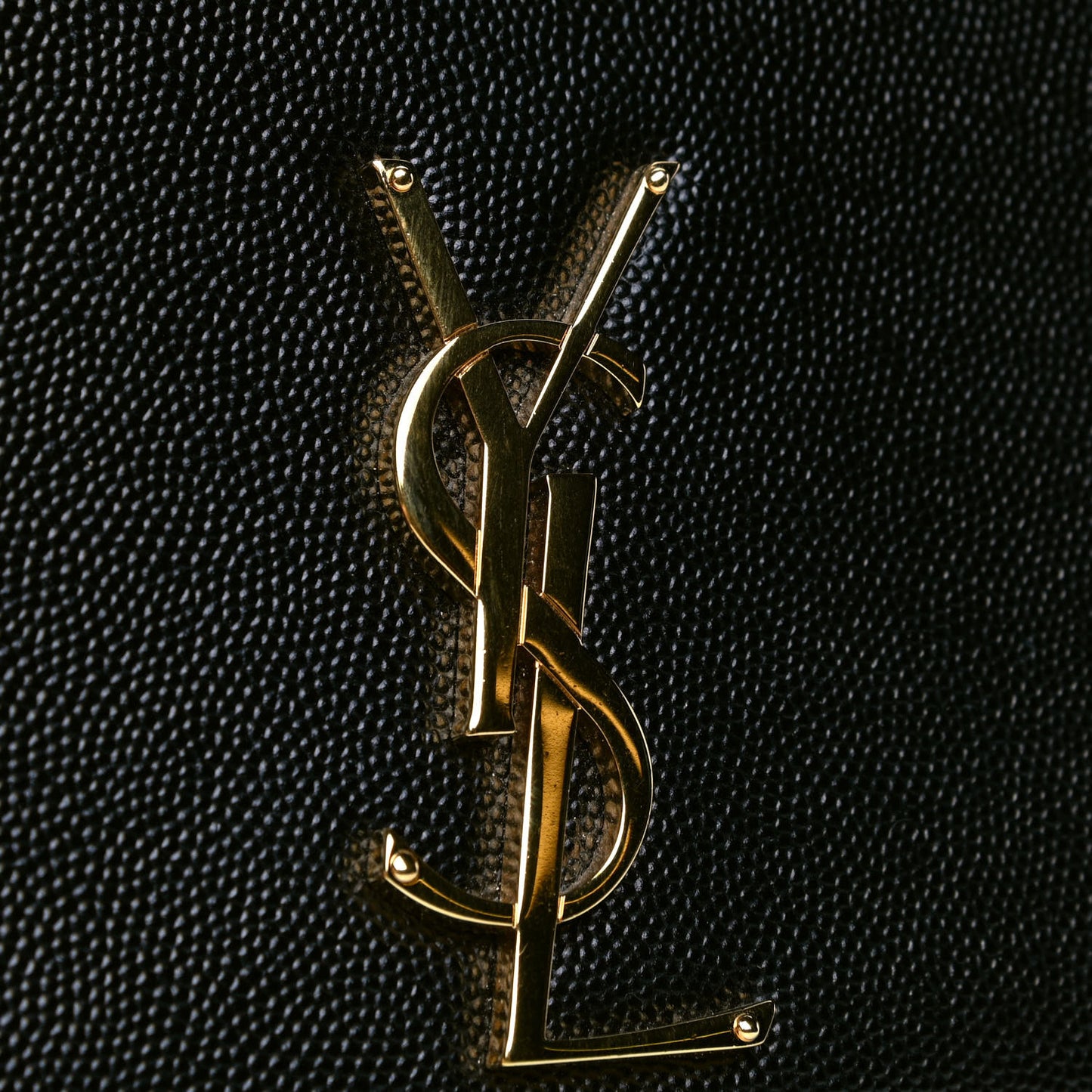 Grain De Poudre Medium Classic Monogram Kate Satchel Black
