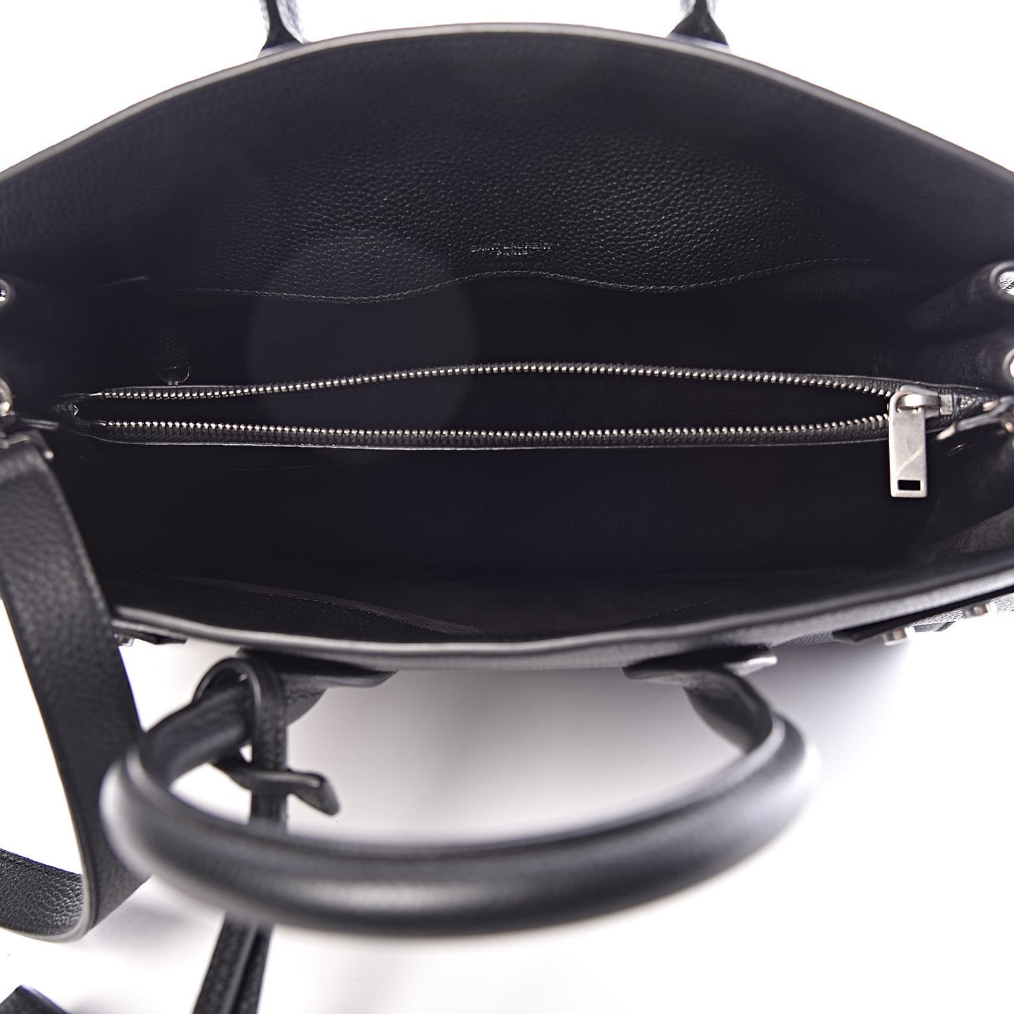 Grained Calfskin Small Supple Sac De Jour Black