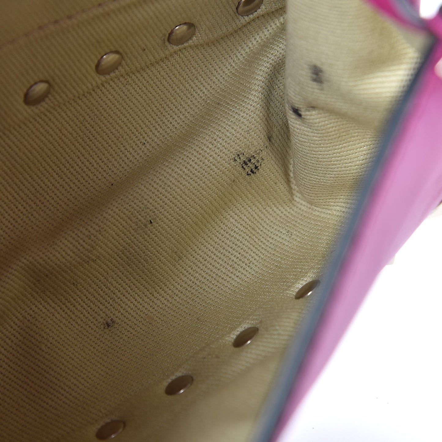 Vitello Mini Rockstud Flap Saddle Crossbody Bag Fuxia