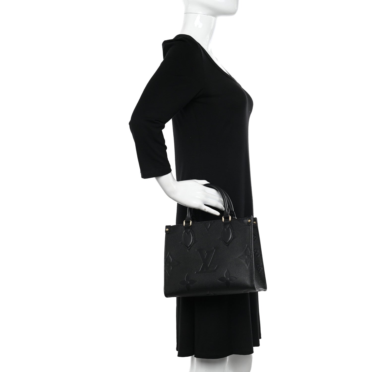 Louis Vuitton LOUIS VUITTON Empreinte Monogram Giant Onthego PM Black 2 of 9