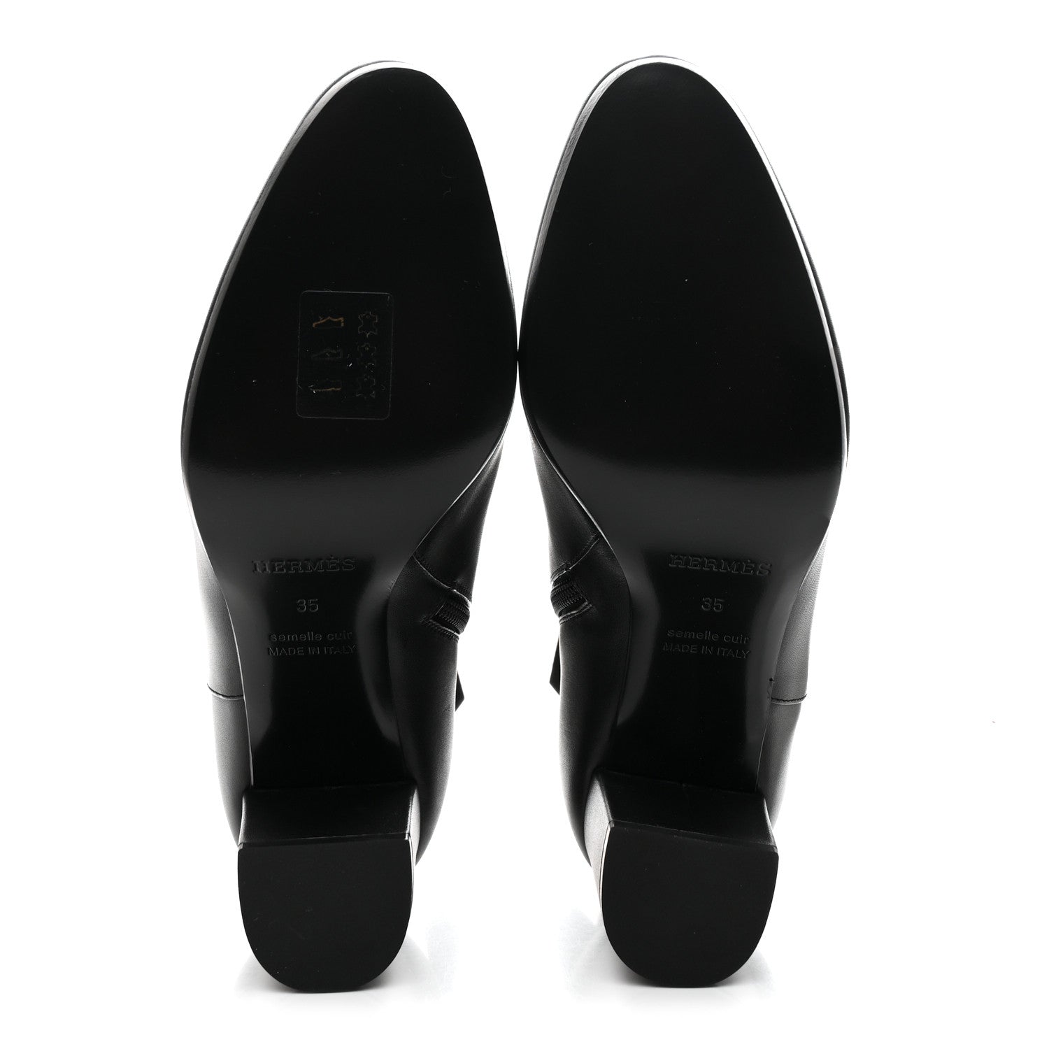 Hermes Calfskin Saint Germain Ankle Boots 35 Black 6 of 10