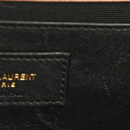 Saint Laurent Grain De Poudre Textured Mixed Matelasse Medium Triquilt Monogram Satchel Dark Beige 11 of 12