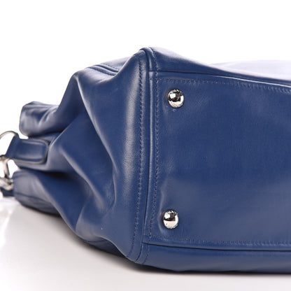 Prada Soft Calf Double Zip Shoulder Bag Bleuette 8 of 10