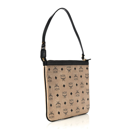 MCM Visetos Liz Shopper Tote Pouch Beige 3 of 10