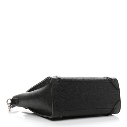 Celine Drummed Calfskin Nano Luggage Black 4 of 10