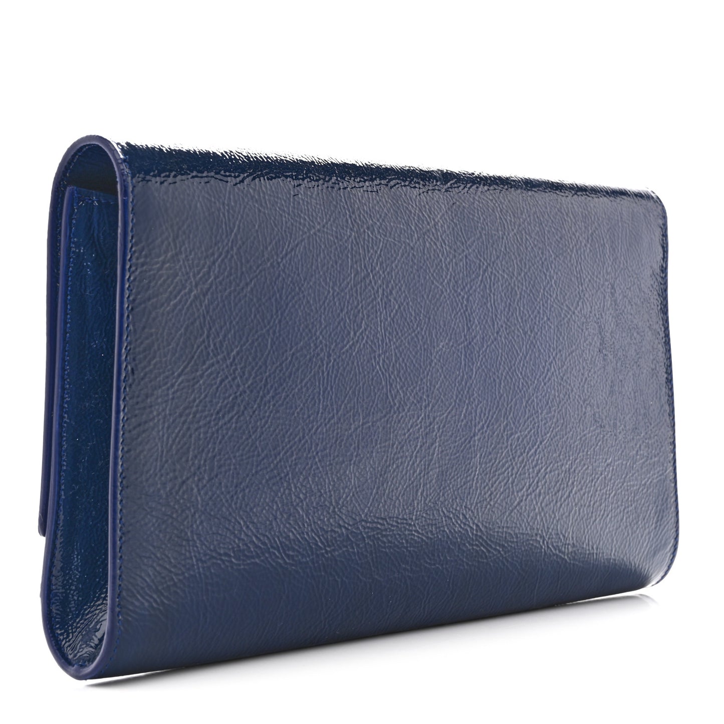 Textured Patent Monogram Large Belle De Jour Clutch Royal Blue