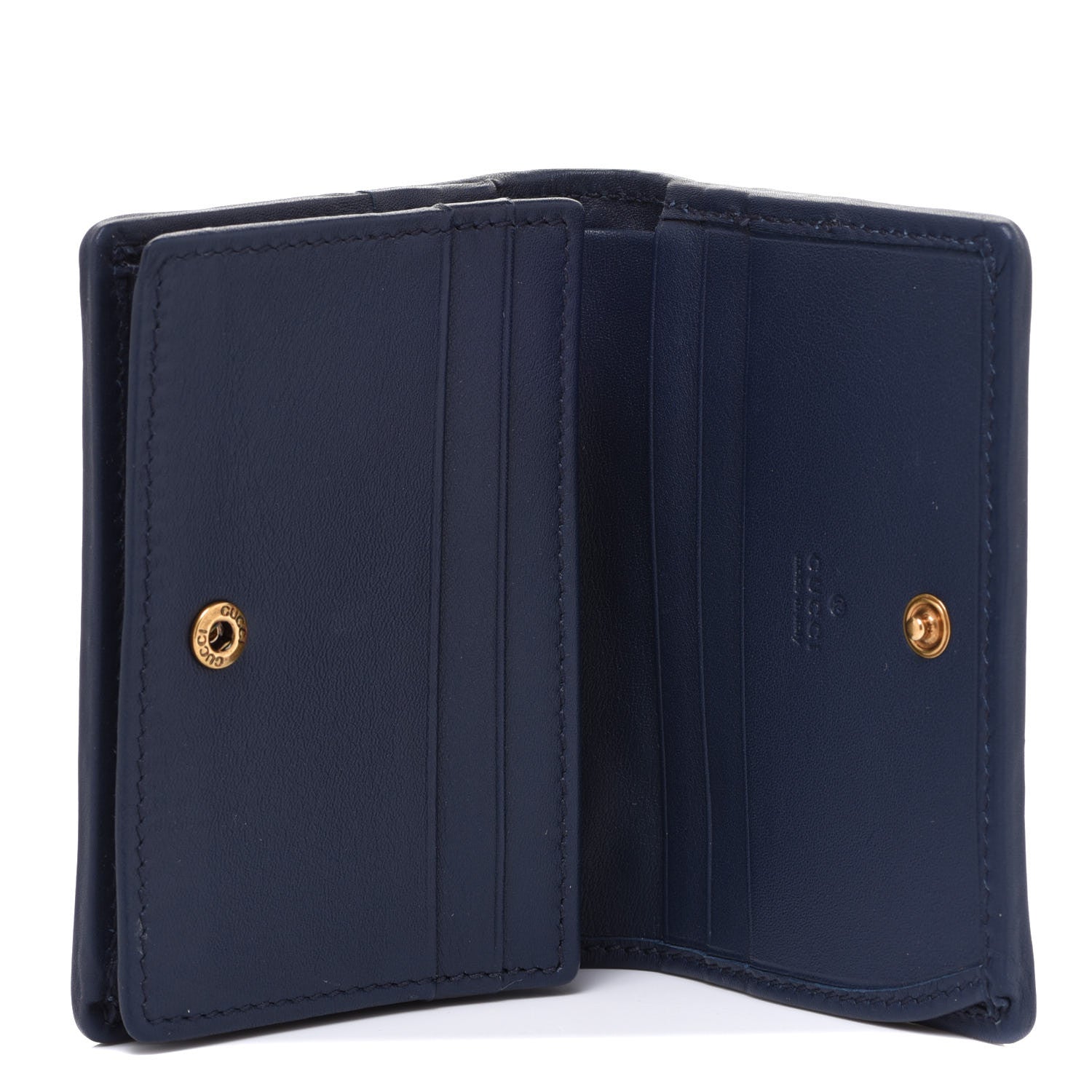 Gucci Canvas Flora Floral Trapuntata Zumi Card Case Wallet Great White Multicolor Blue Agata 5 of 8