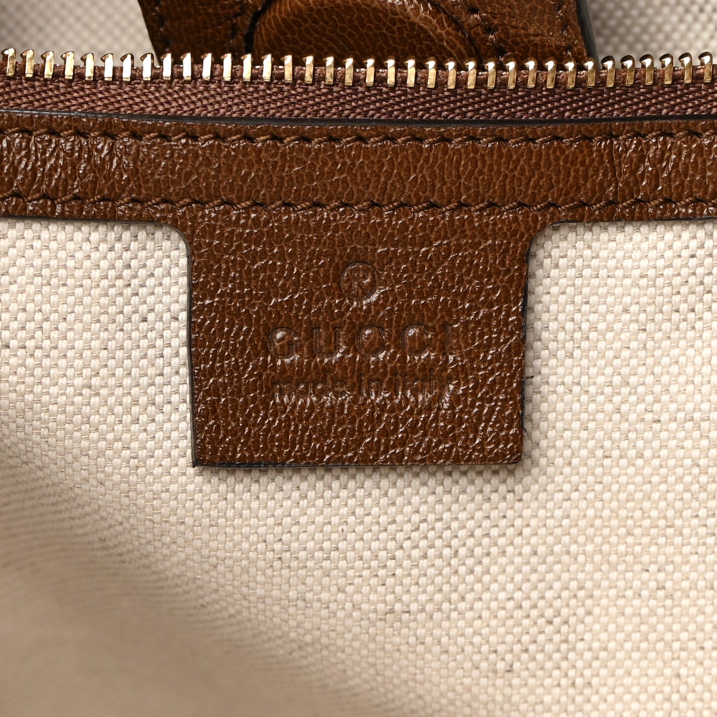Monogram Horsebit 1955 Tote Bag Beige Brown Sugar