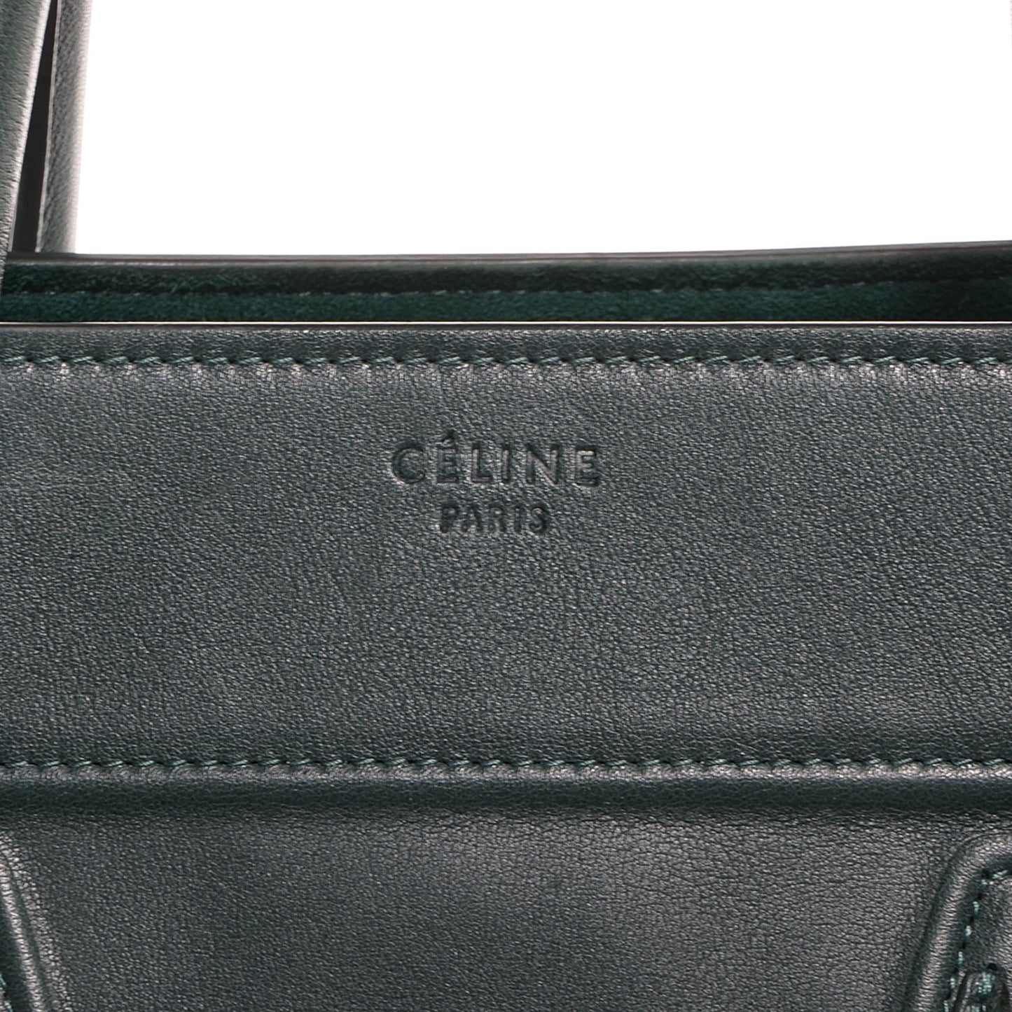 Smooth Calfskin Medium Phantom Luggage Bottle Green