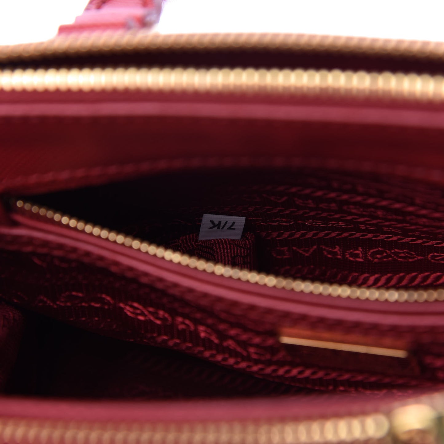 Saffiano Mini Galleria Double Zip Tote Fuoco