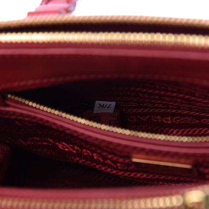 Prada Saffiano Mini Galleria Double Zip Tote Fuoco 9 of 10