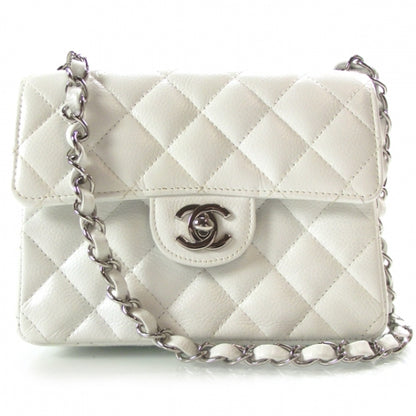 Chanel Caviar Quilted Mini Flap White 1 of 12