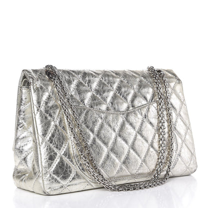 Chanel Metallic Aged Calfskin Quilted 2.55 Reissue 227 Flap Silver 4 of 22