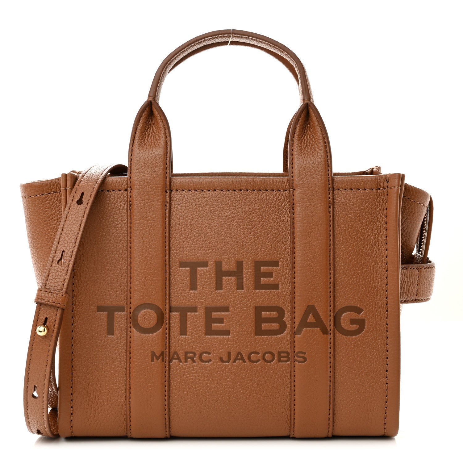 Marc Jacobs Grained Calfskin Small The Tote Bag Argan Oil 1 of 11