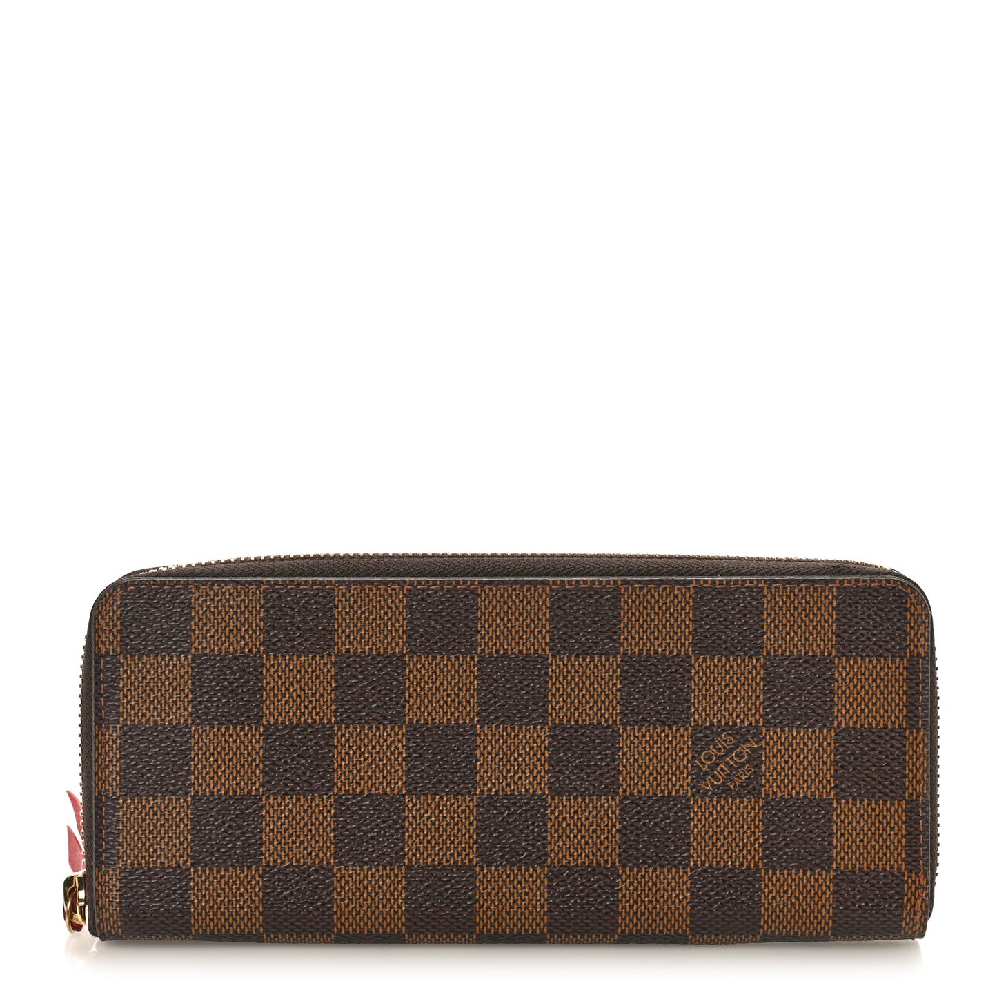 Damier Ebene Clemence Wallet Cherry