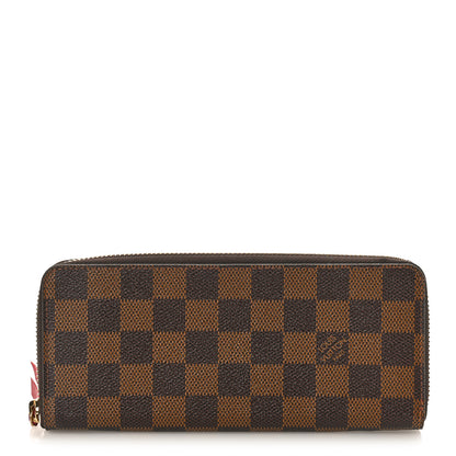 Louis Vuitton Damier Ebene Clemence Wallet Cherry 1 of 8