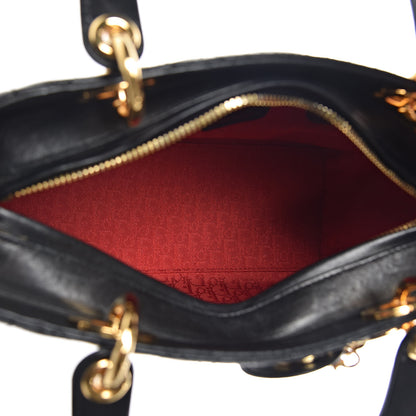 Christian Dior Lambskin Cannage Medium Lady Dior Black 5 of 17