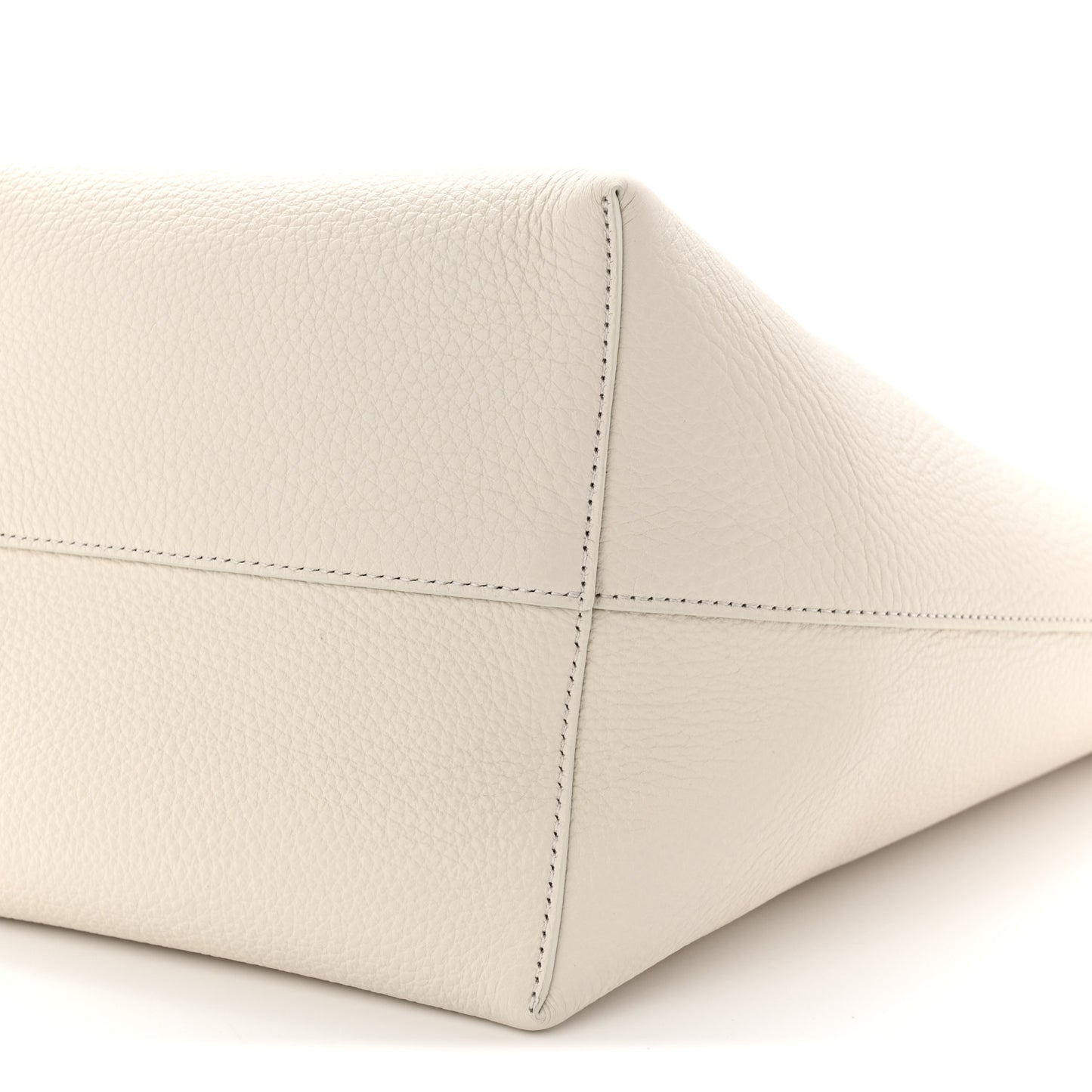 Grained Calfskin Medium N/S Park Tote Ivory