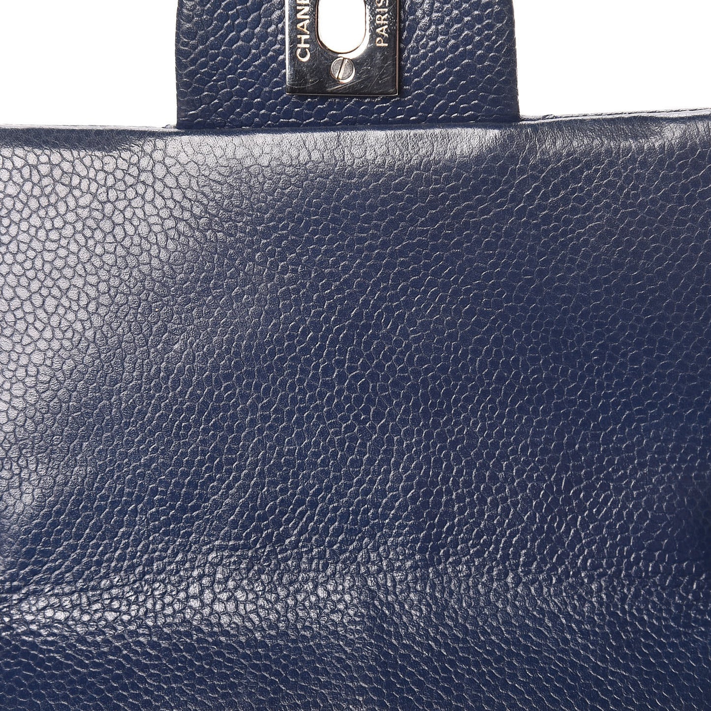 Caviar Quilted Mini Rectangular Flap Navy