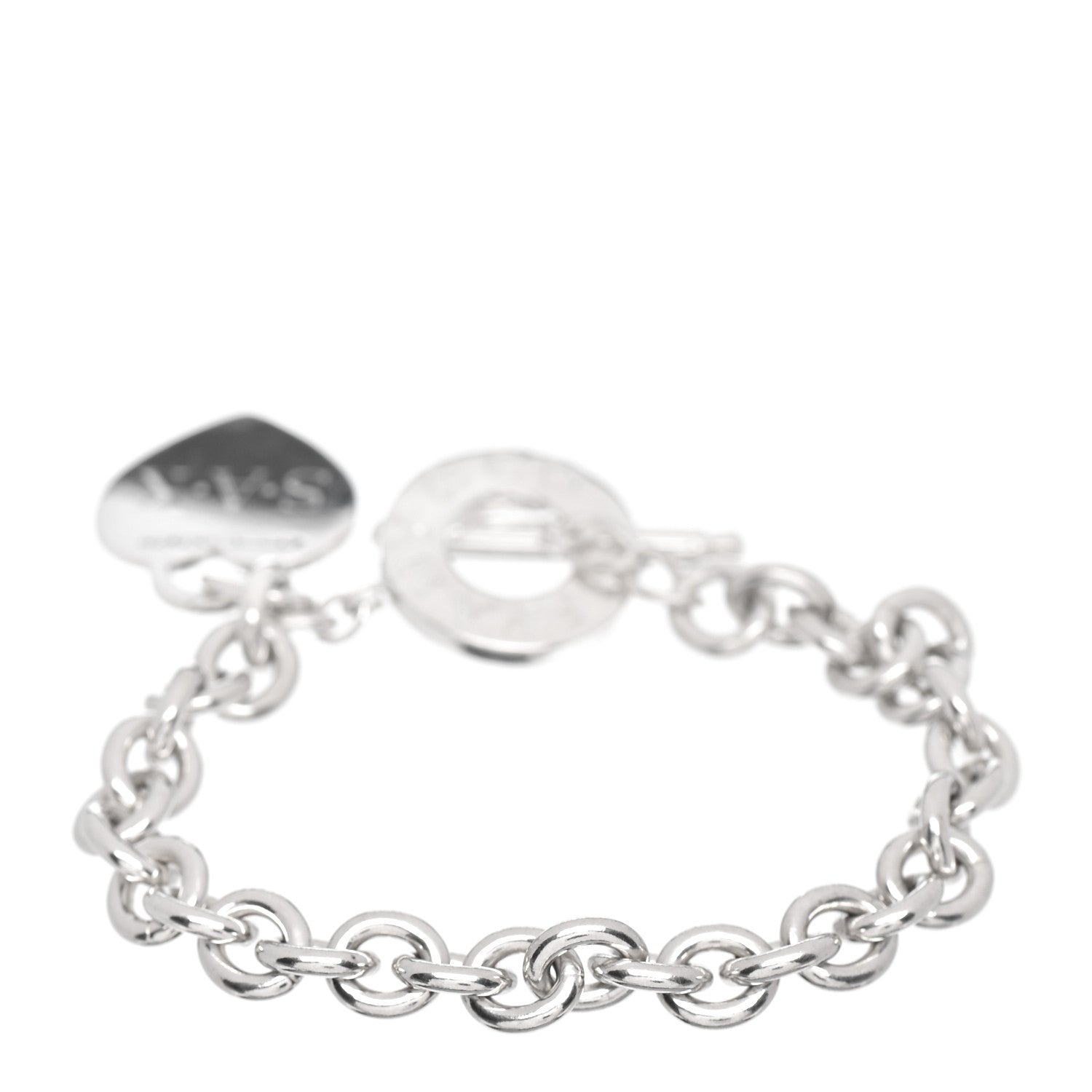 Tiffany Sterling Silver Heart Tag Toggle Bracelet 3 of 4