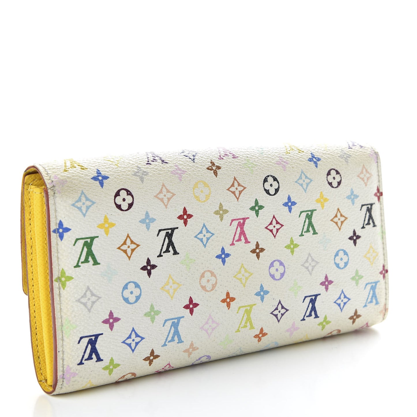 Monogram Multicolor Sarah Wallet White Citron