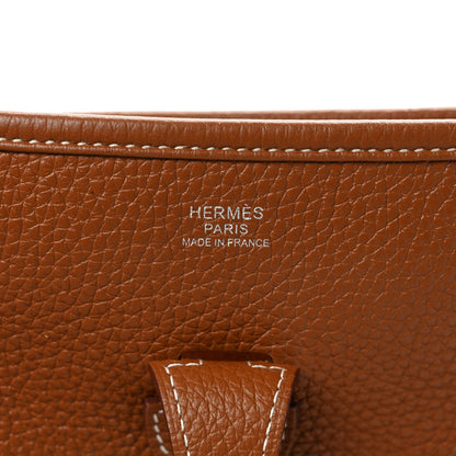 Hermes Taurillon Clemence Evelyne III PM Gold 6 of 9
