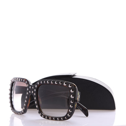 Prada Square Studded Ornate Sunglasses SPR 30Q Tortoise 9 of 9