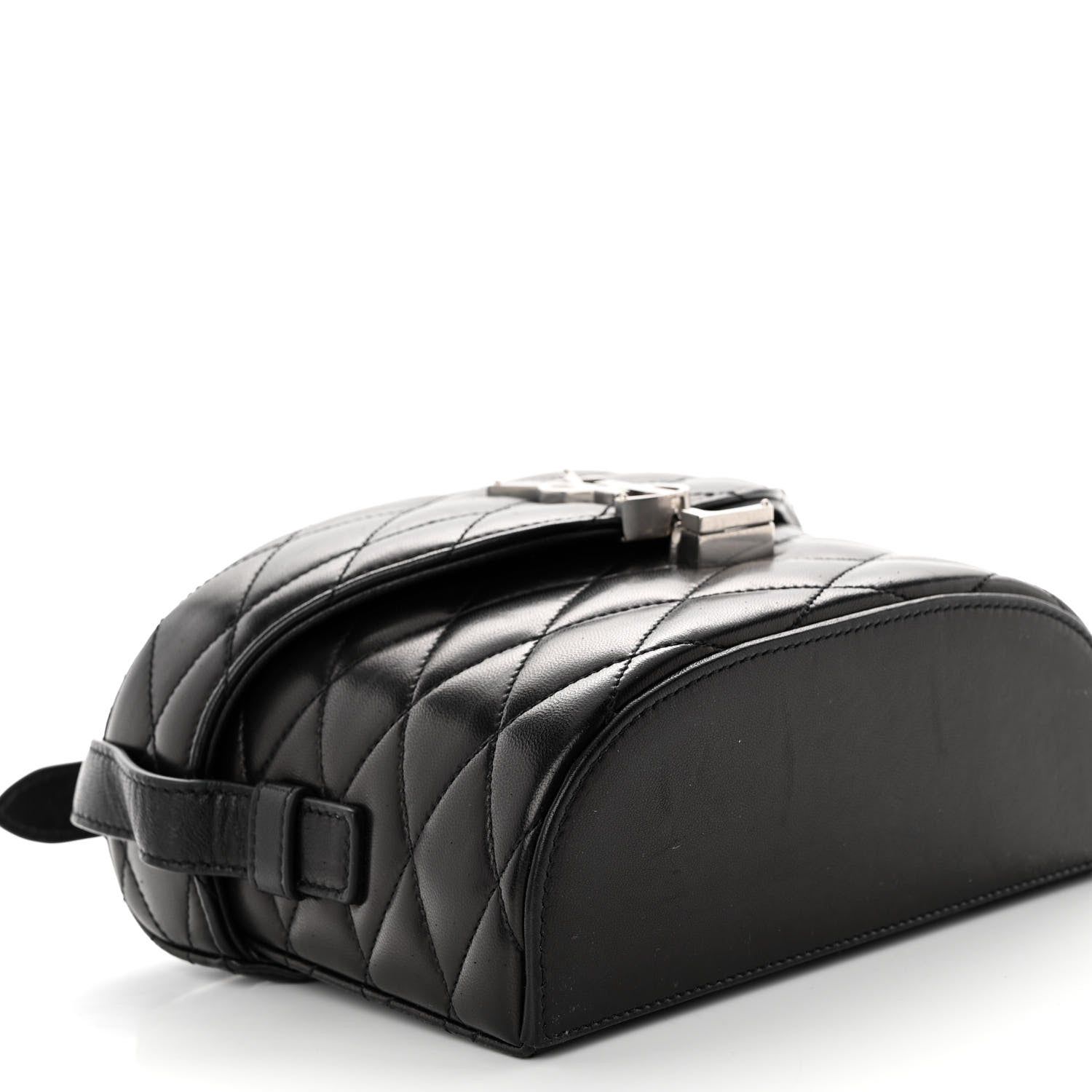 Saint Laurent Lambskin Quilted Monogram June Box Bag Black 8 of 10
