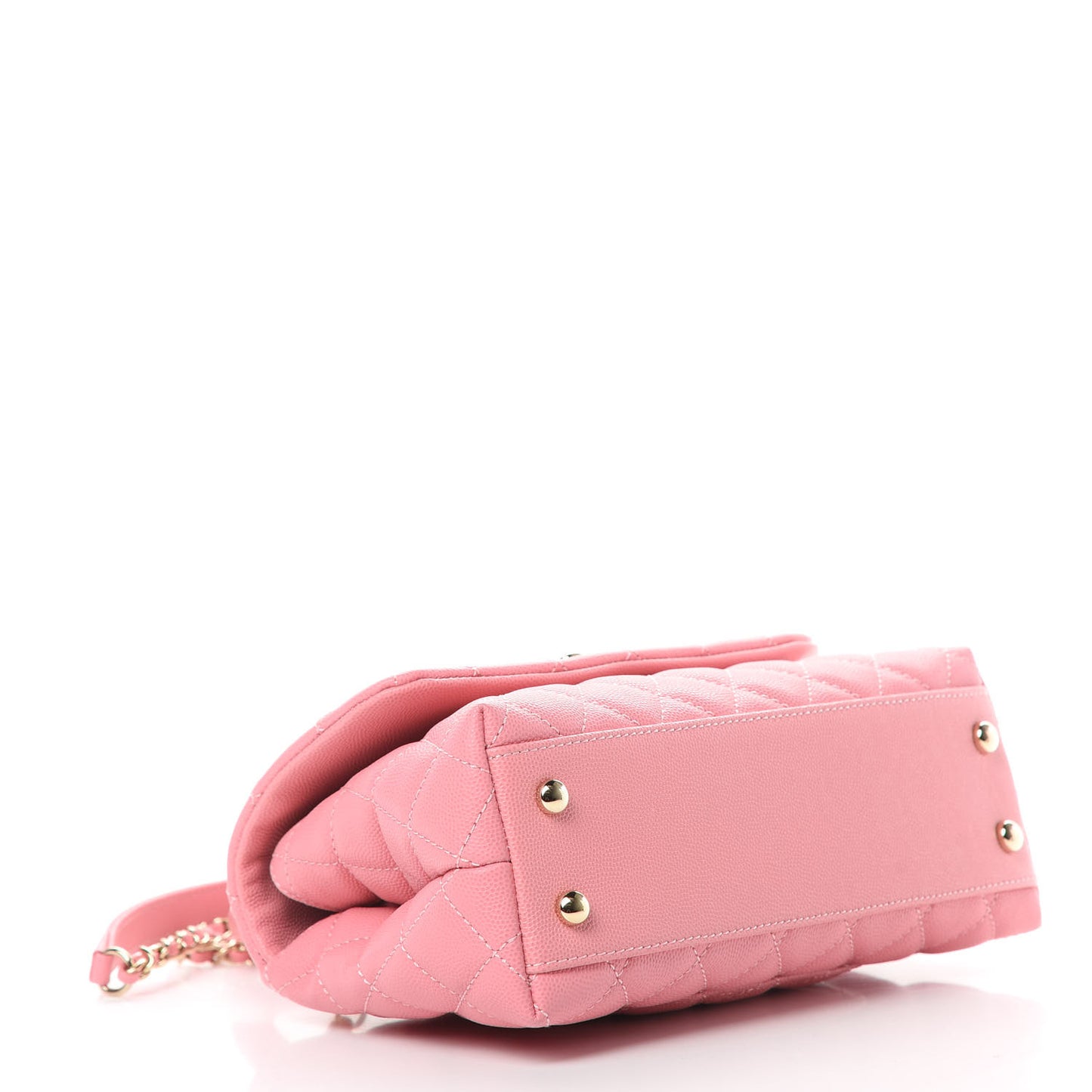 Caviar Quilted Mini Coco Handle Flap Pink