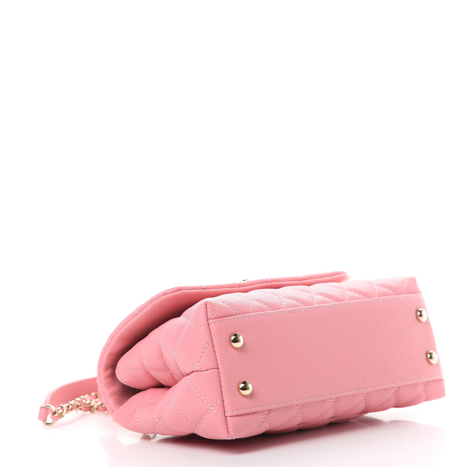Chanel Caviar Quilted Mini Coco Handle Flap Pink 4 of 10