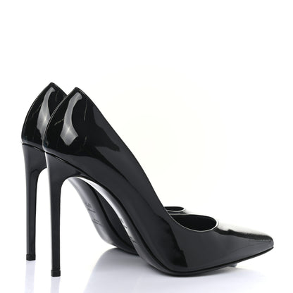 Saint Laurent Patent Classic Paris 105 Escarpin Pumps 37.5 Black 4 of 9