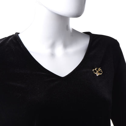 Mikimoto 18K Yellow Gold Akoya Pearl 3.5-4mm Heart Ribbon Brooch 2 of 4