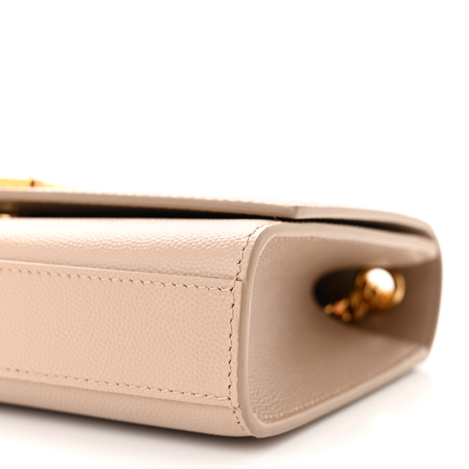 Saint Laurent Grain De Poudre Small Monogram Kate Satchel Dark Beige 10 of 11