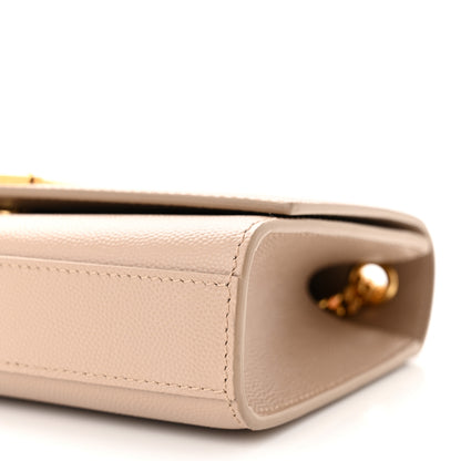 Saint Laurent Grain De Poudre Small Monogram Kate Satchel Dark Beige 10 of 11