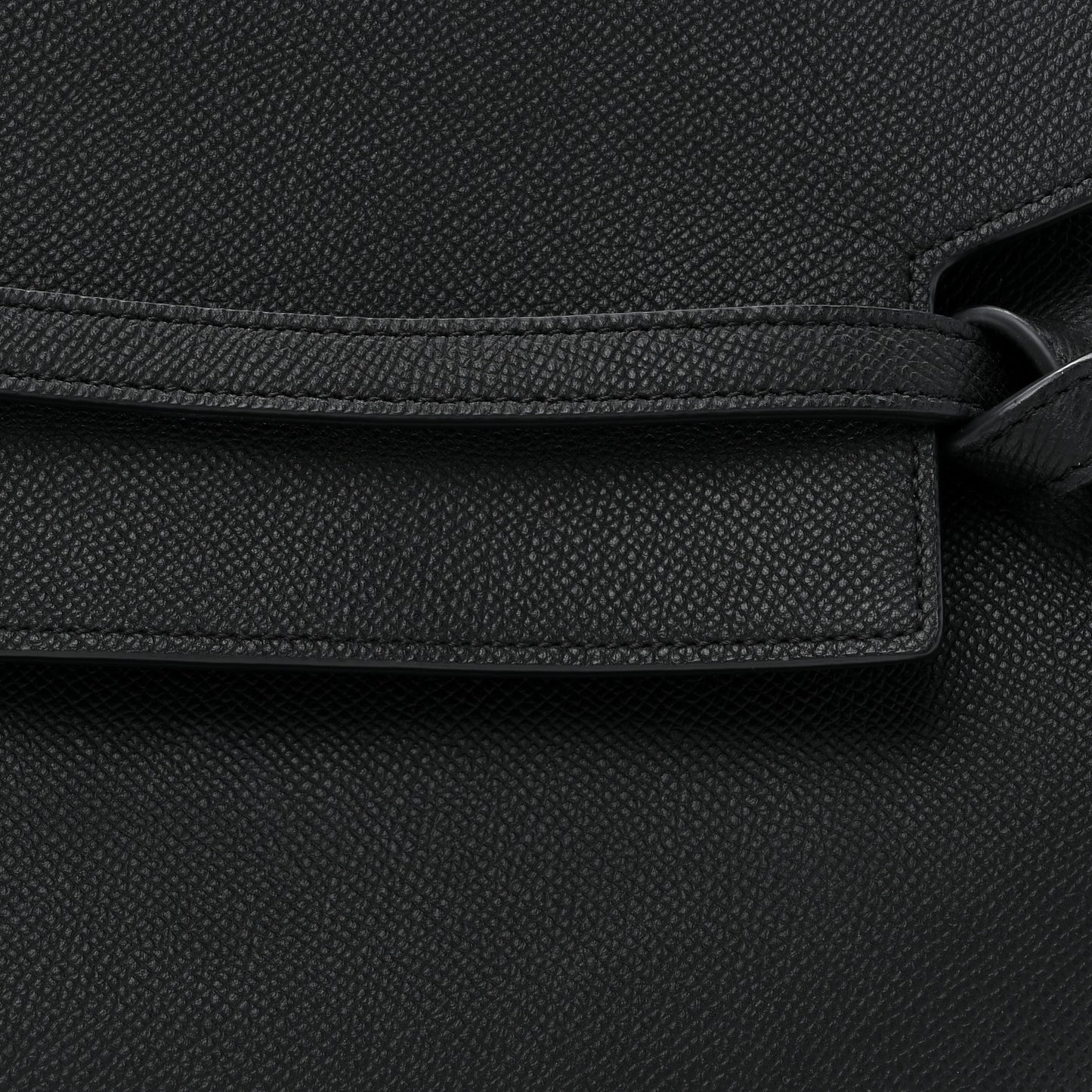 Grained Calfskin Belt Bag Black